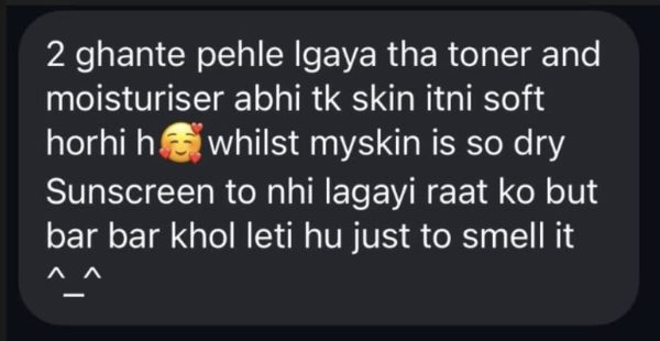 Customer message about Masaami