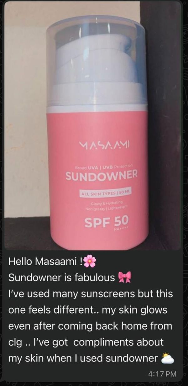 Customer message about Masaami